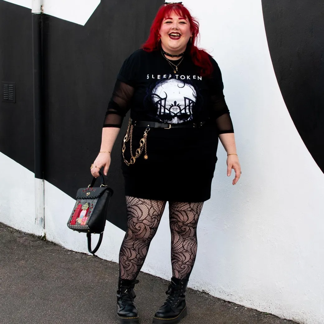 Thighs The Limit Fishnets - Timewarp - Black