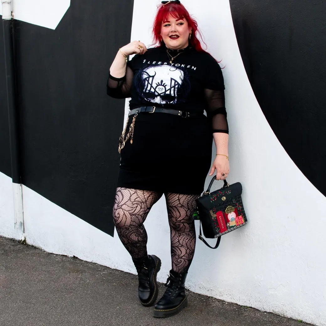 Thighs The Limit Fishnets - Timewarp - Black