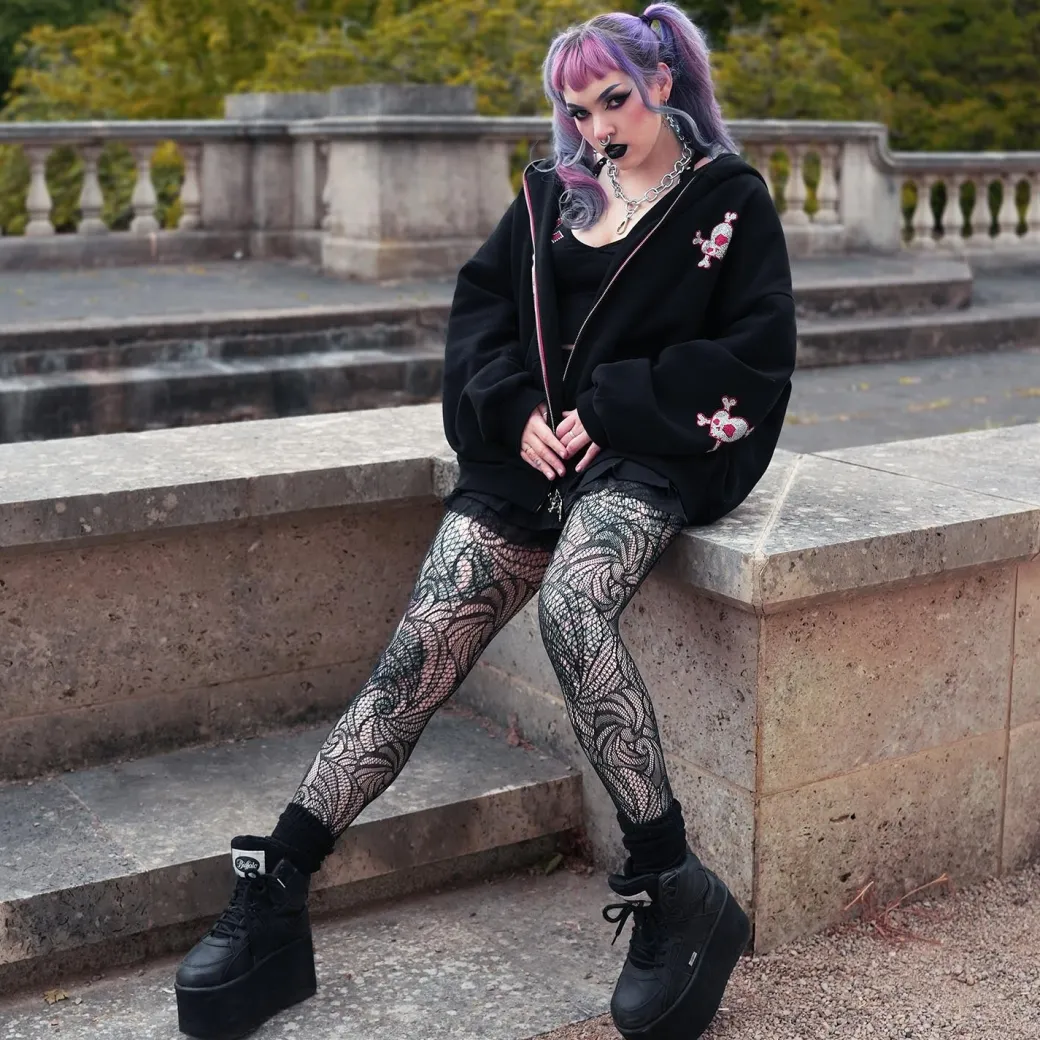 Thighs The Limit Fishnets - Timewarp - Black