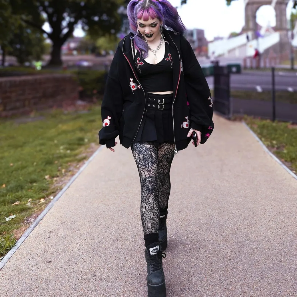 Thighs The Limit Fishnets - Timewarp - Black