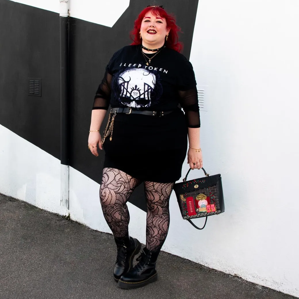Thighs The Limit Fishnets - Timewarp - Black