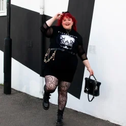 Thighs The Limit Fishnets - Timewarp - Black