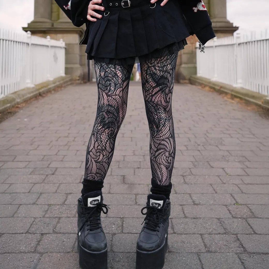 Thighs The Limit Fishnets - Timewarp - Black