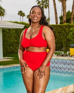 Tidelands Bikini Top - Red
