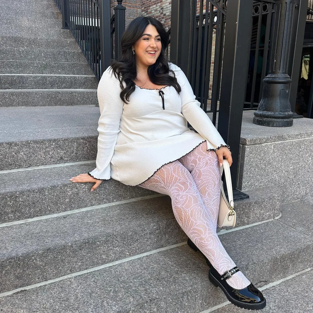 Time Warp Fishnets - White
