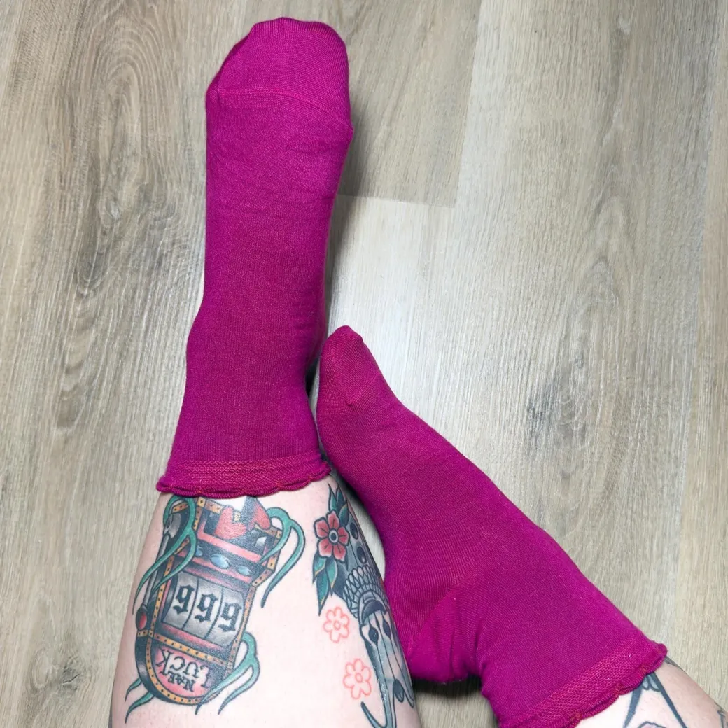 Ultimate Bamboo Ankle Socks - Hibiscus