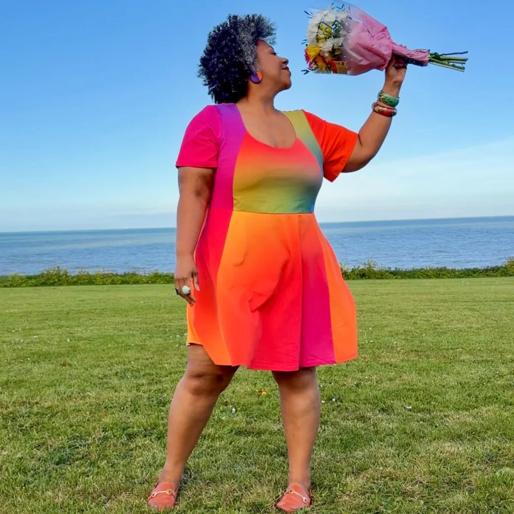 Vanessa Mini A-Line Dress - Rainbow