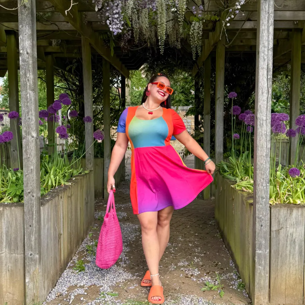 Vanessa Mini A-Line Dress - Rainbow