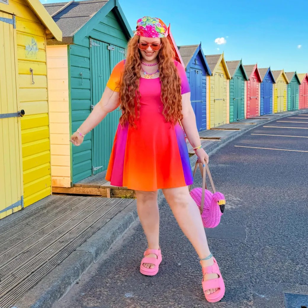 Vanessa Mini A-Line Dress - Rainbow