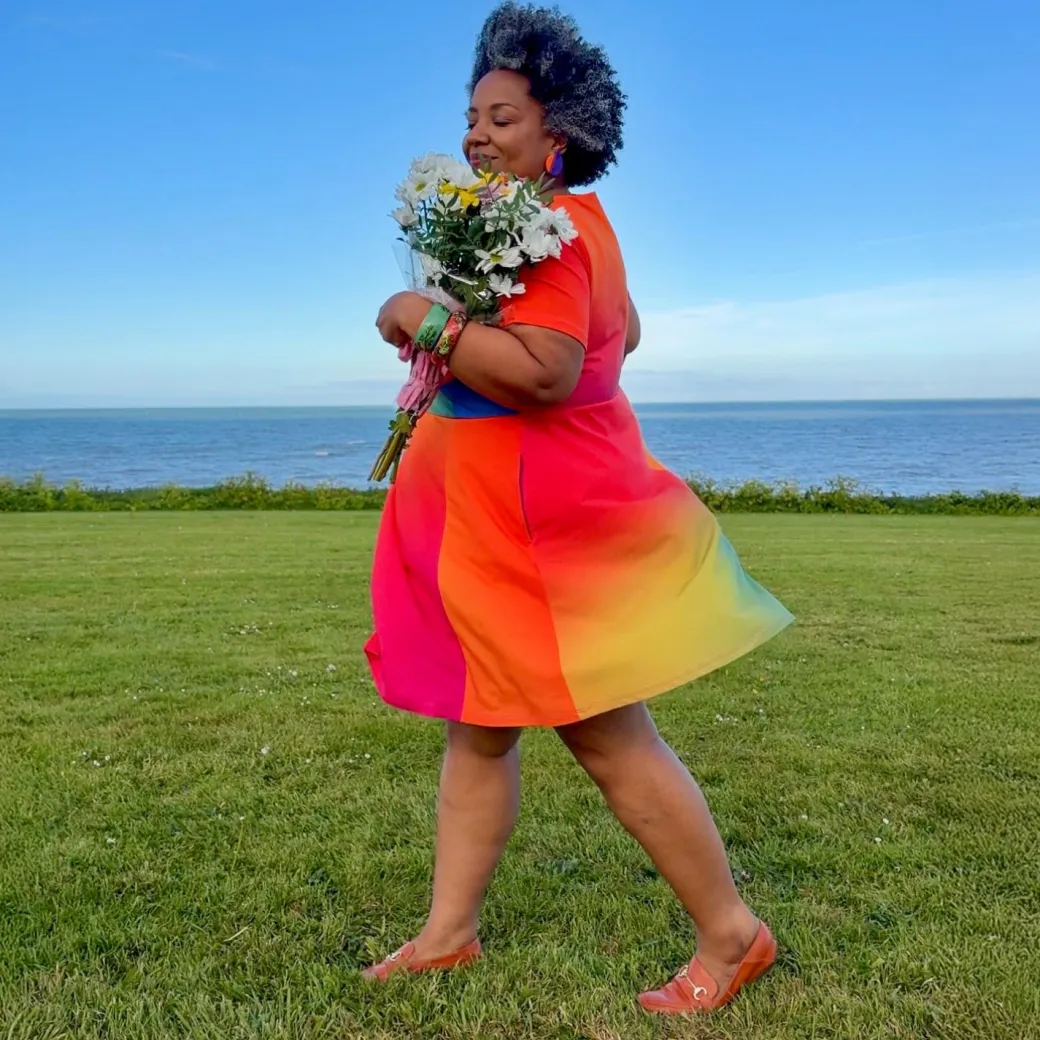 Vanessa Mini A-Line Dress - Rainbow