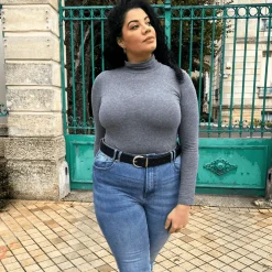 Vegan Leather Waist Belt - Silver