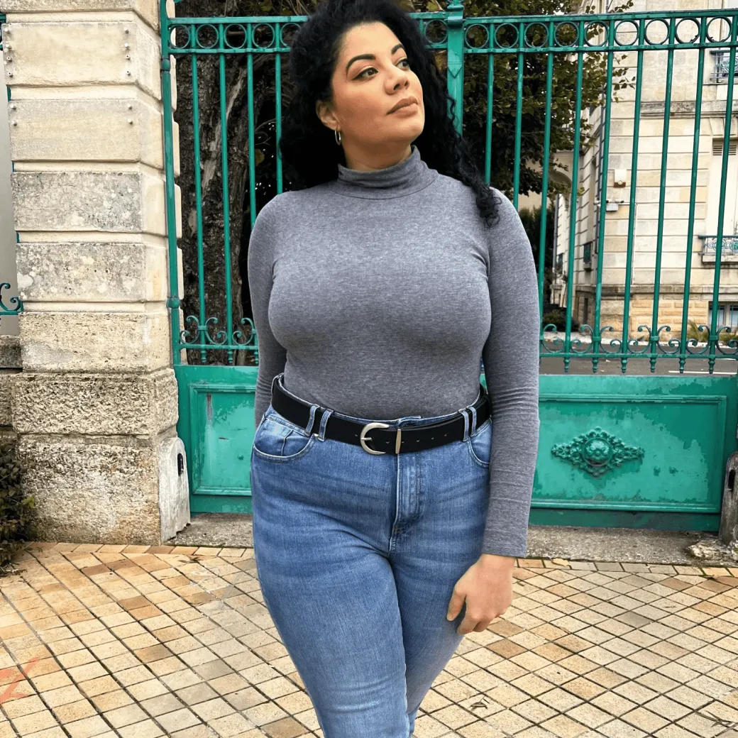 Vegan Leather Waist Belt - Silver