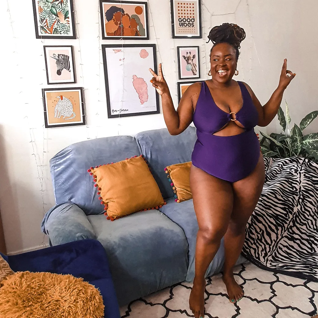 Wax on, Wax off Swimsuit - Purple