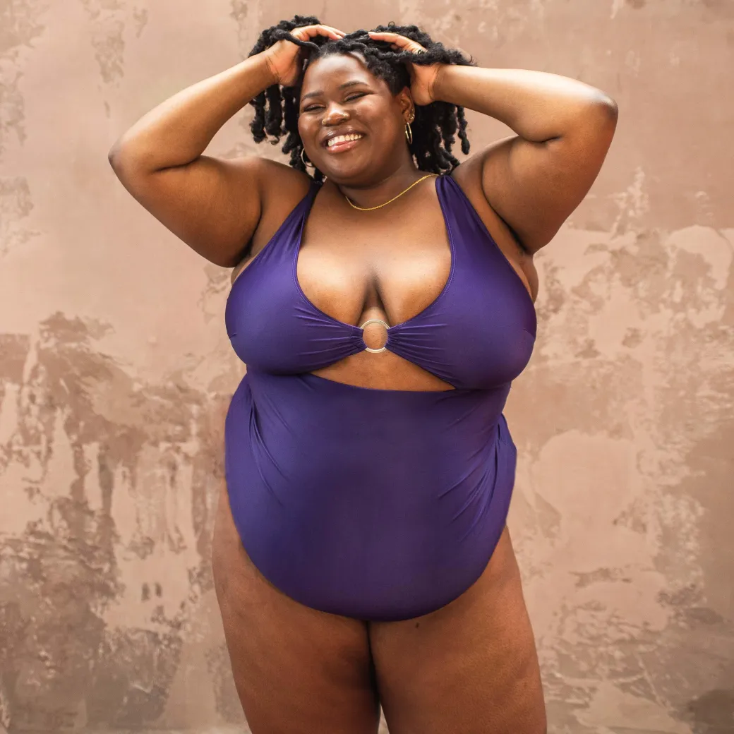 Wax on, Wax off Swimsuit - Purple