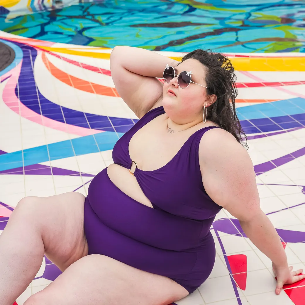 Wax on, Wax off Swimsuit - Purple
