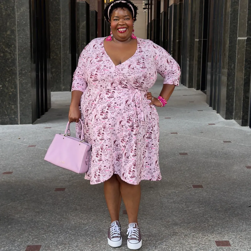Wrap Dress - Passion au Jardin - L'Amour Rose