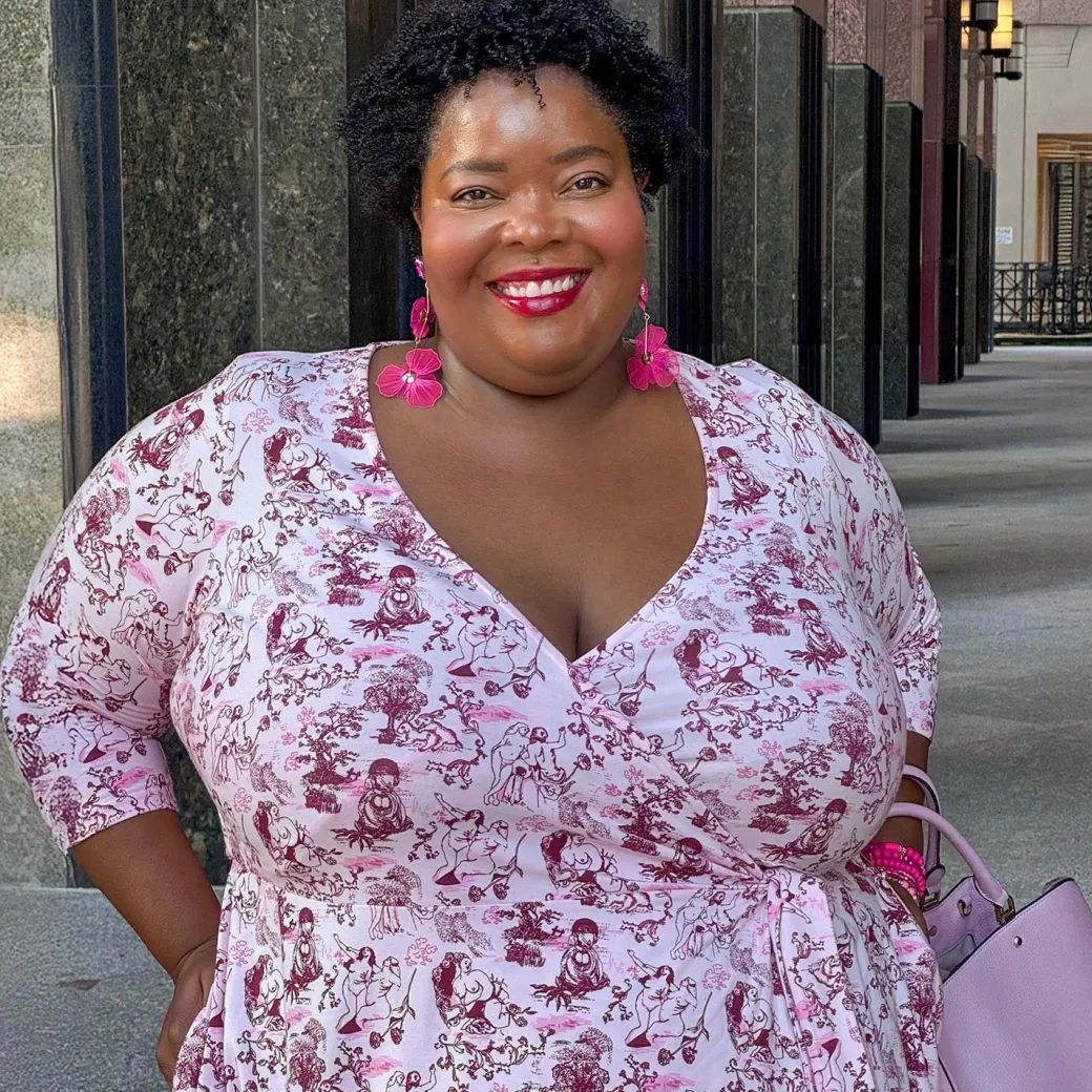 Wrap Dress - Passion au Jardin - L'Amour Rose