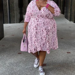 Wrap Dress - Passion au Jardin - L'Amour Rose