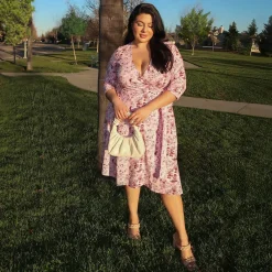 Wrap Dress - Passion au Jardin - L'Amour Rose