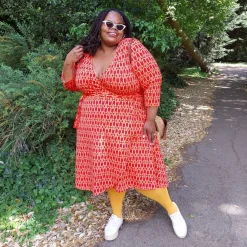 Wrap Dress - Red City