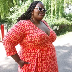 Wrap Dress - Red City