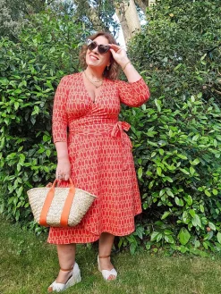 Wrap Dress - Red City