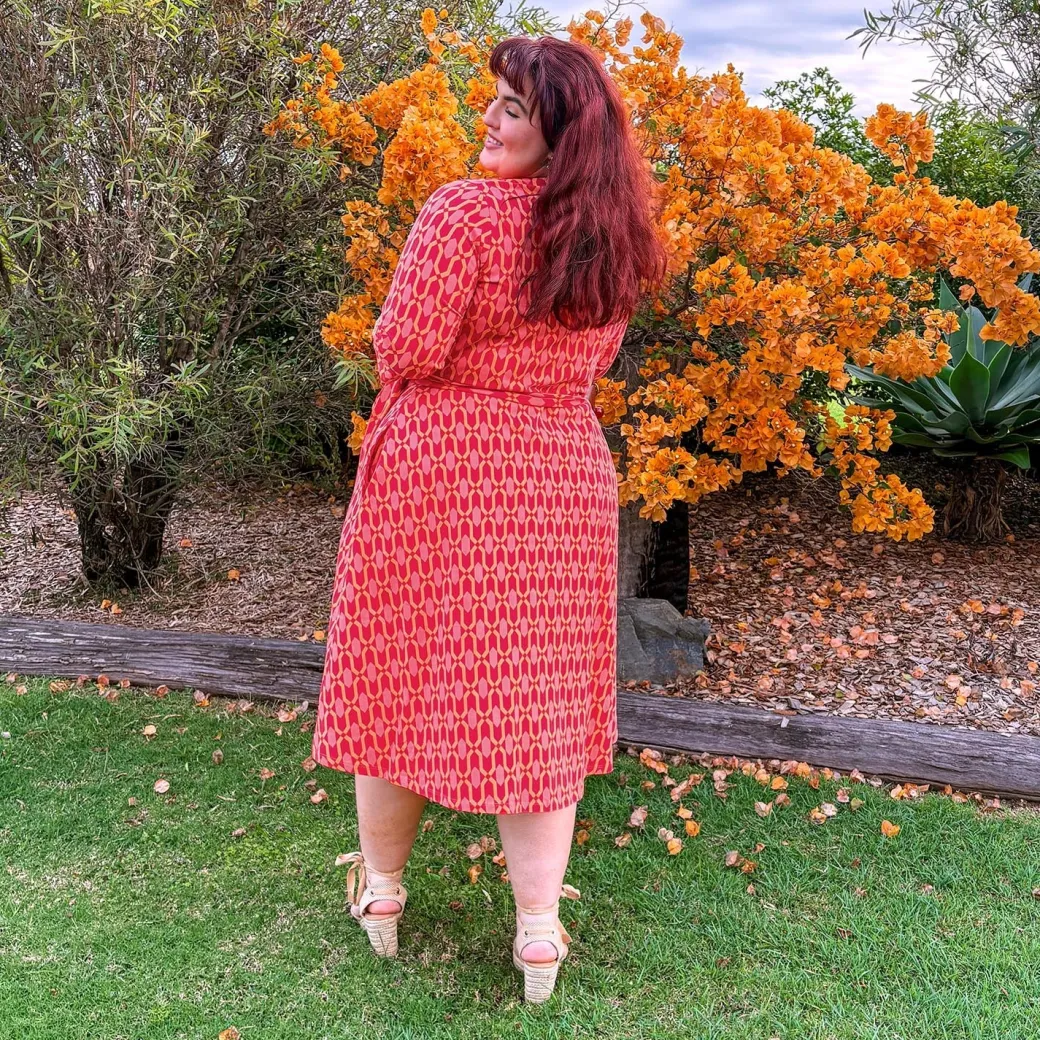 Wrap Dress - Red City