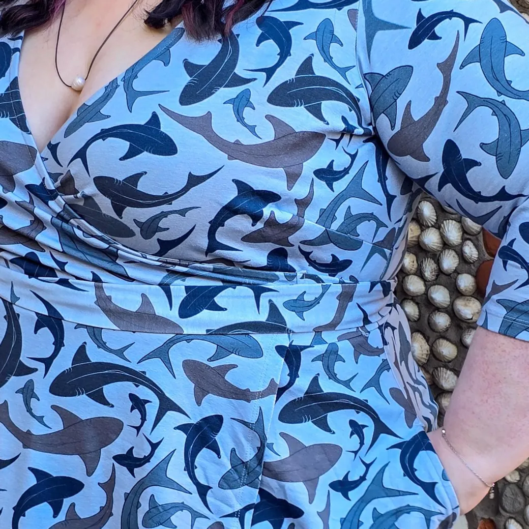 Wrap Dress - Sharks